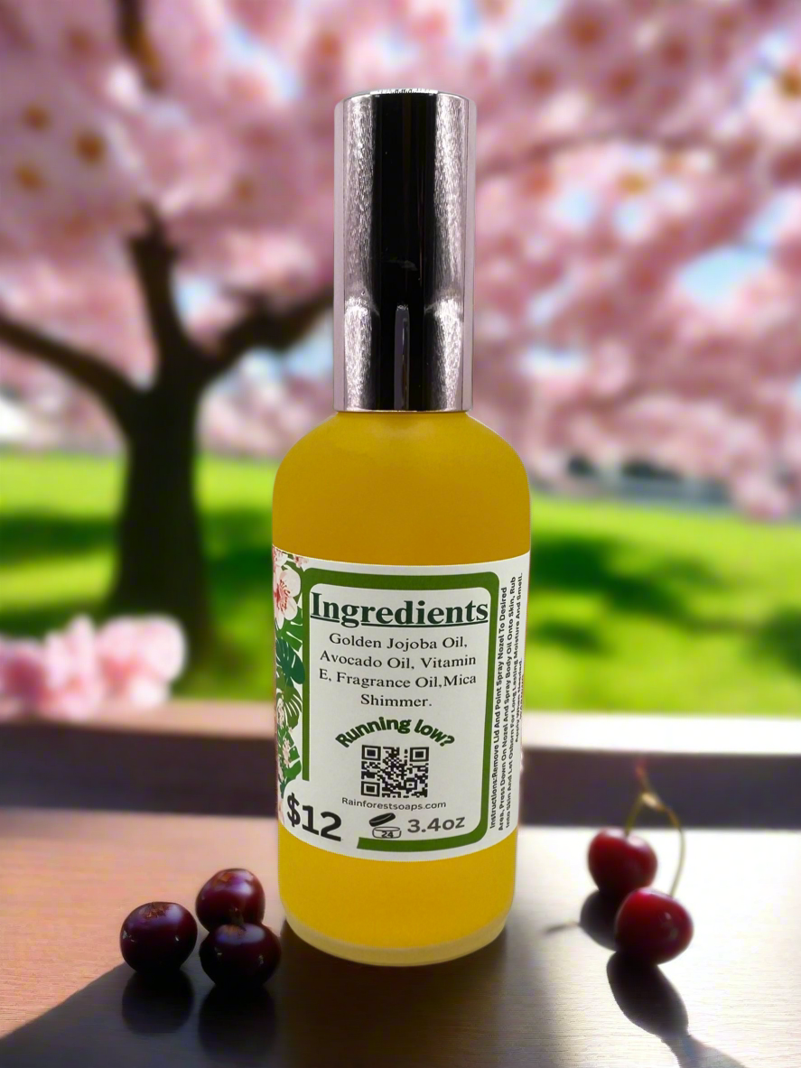 Cherry Blossom- Glow Body Oil Spray